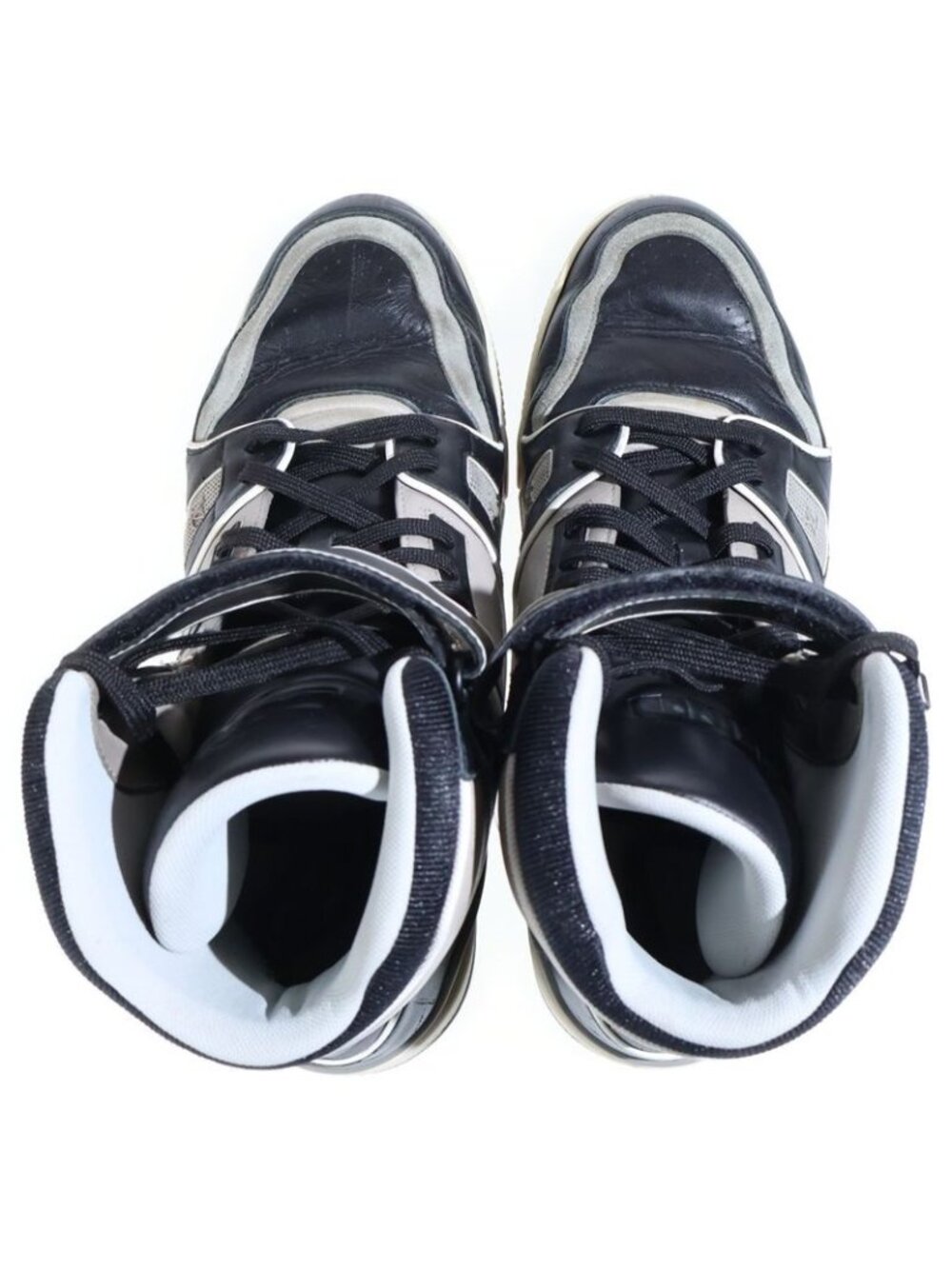 Louis Vuitton LV High Top Trainer Cut Sneakers Gray Black - Picture 4 of 6